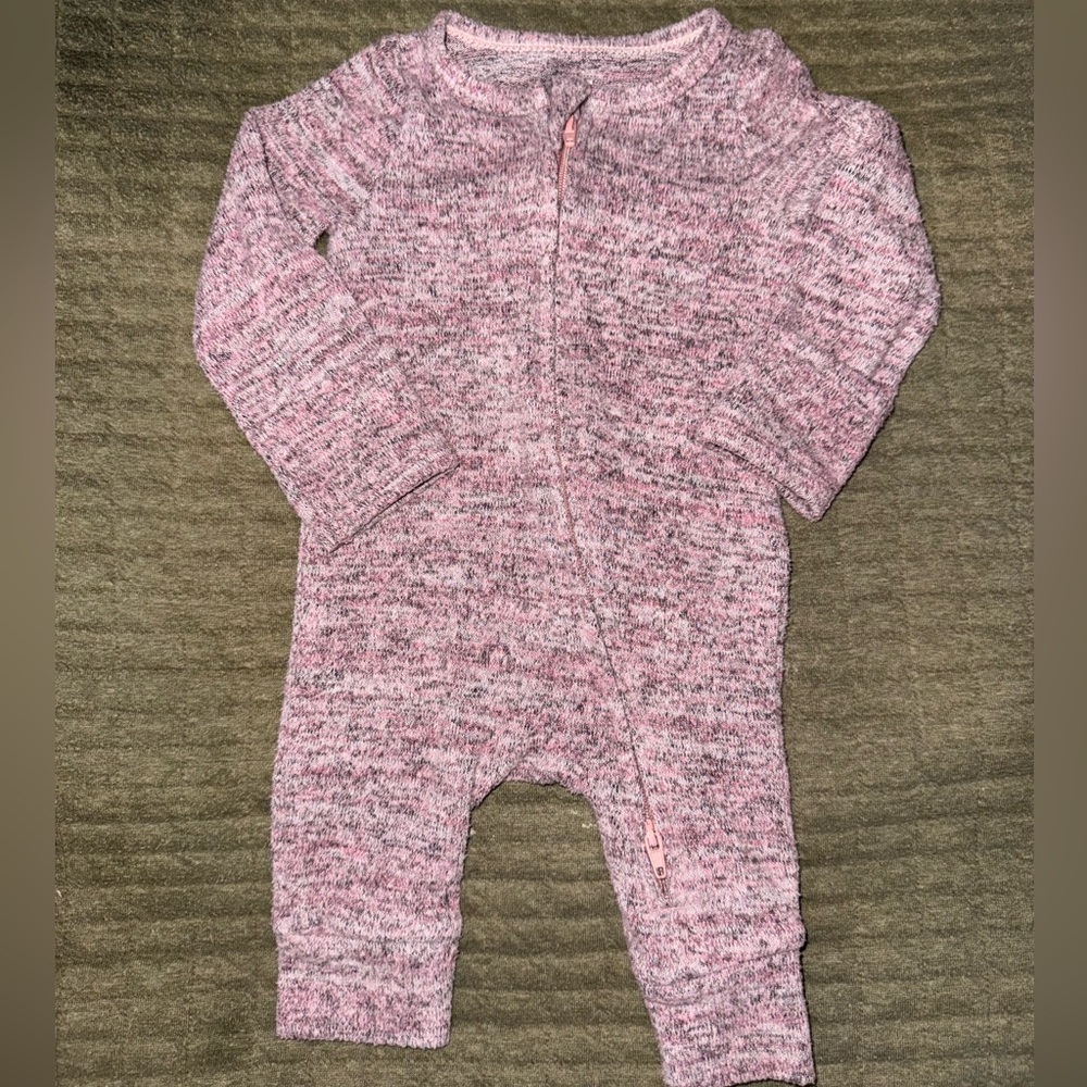 Cloud Island Pink Marled Baby Footie